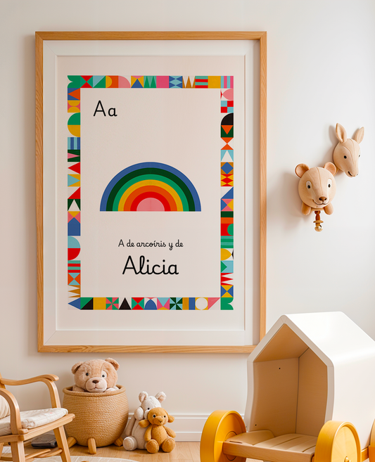 Lámina A3 Letra Alfabeto (Nombre Personalizable)